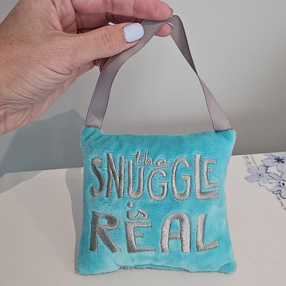 5/$25 Decorative hanging pillow The Snuggle is Real" 💙 - Picture 2 of 6